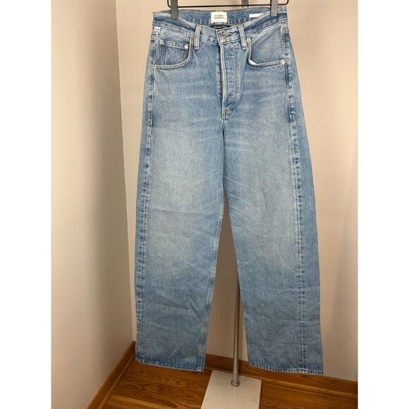 Citizens Of Humanity Ayla Cropped Denim Wide Leg Baggy Cotton Size 24 Jeans - Picture 1 of 7